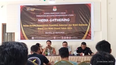 Media Gathering KPU Bolmut dan Bawaslu, Kolaborasi Menuju Pilkada Sukses 2024