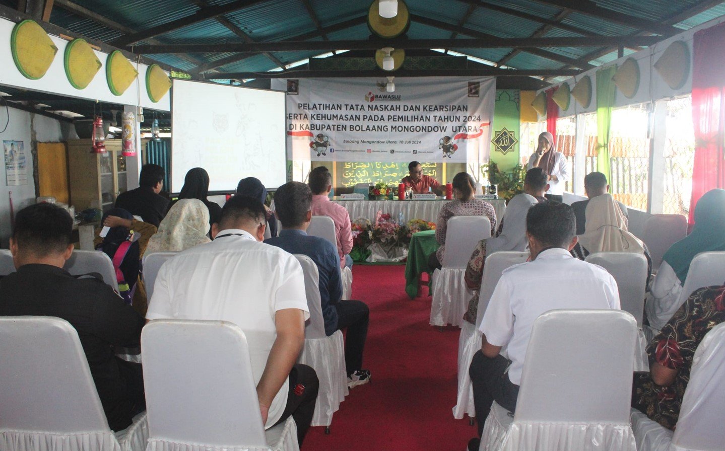 Suasana pelatihan kegiatan yang dilaksanakan Bawaslu Bolmut