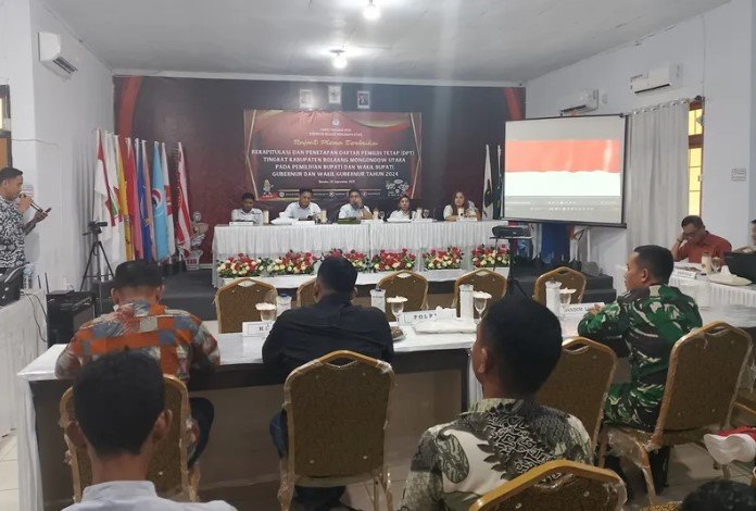 Situasi penetepan DPT di KPUD Bolmut