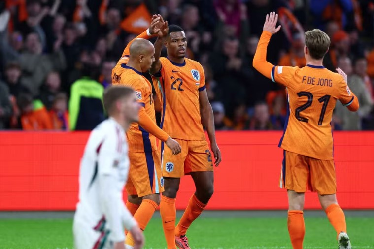 Belanda hajar Hungaria 4-0, Melaju ke perempat UEFA NL