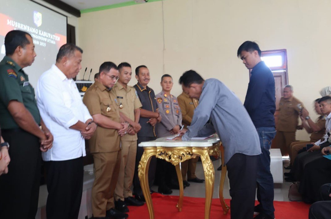 Penandatanganan dalam acara  Musrembangkab