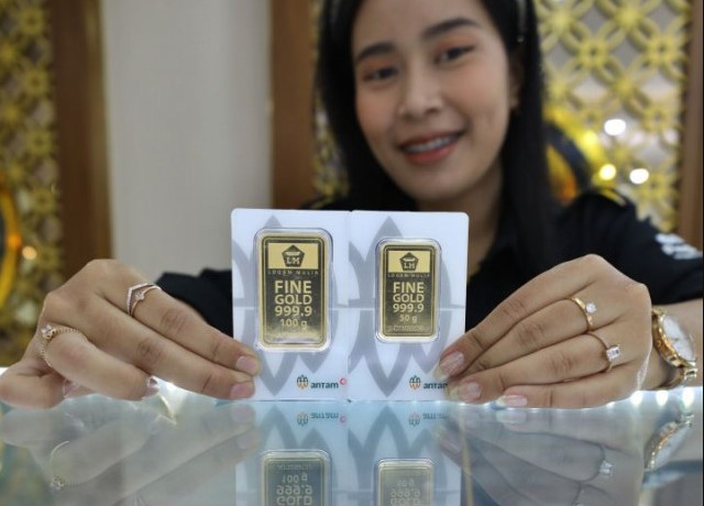 Grafik harga emas Antam 2 Oktober 2025 di Pegadaian