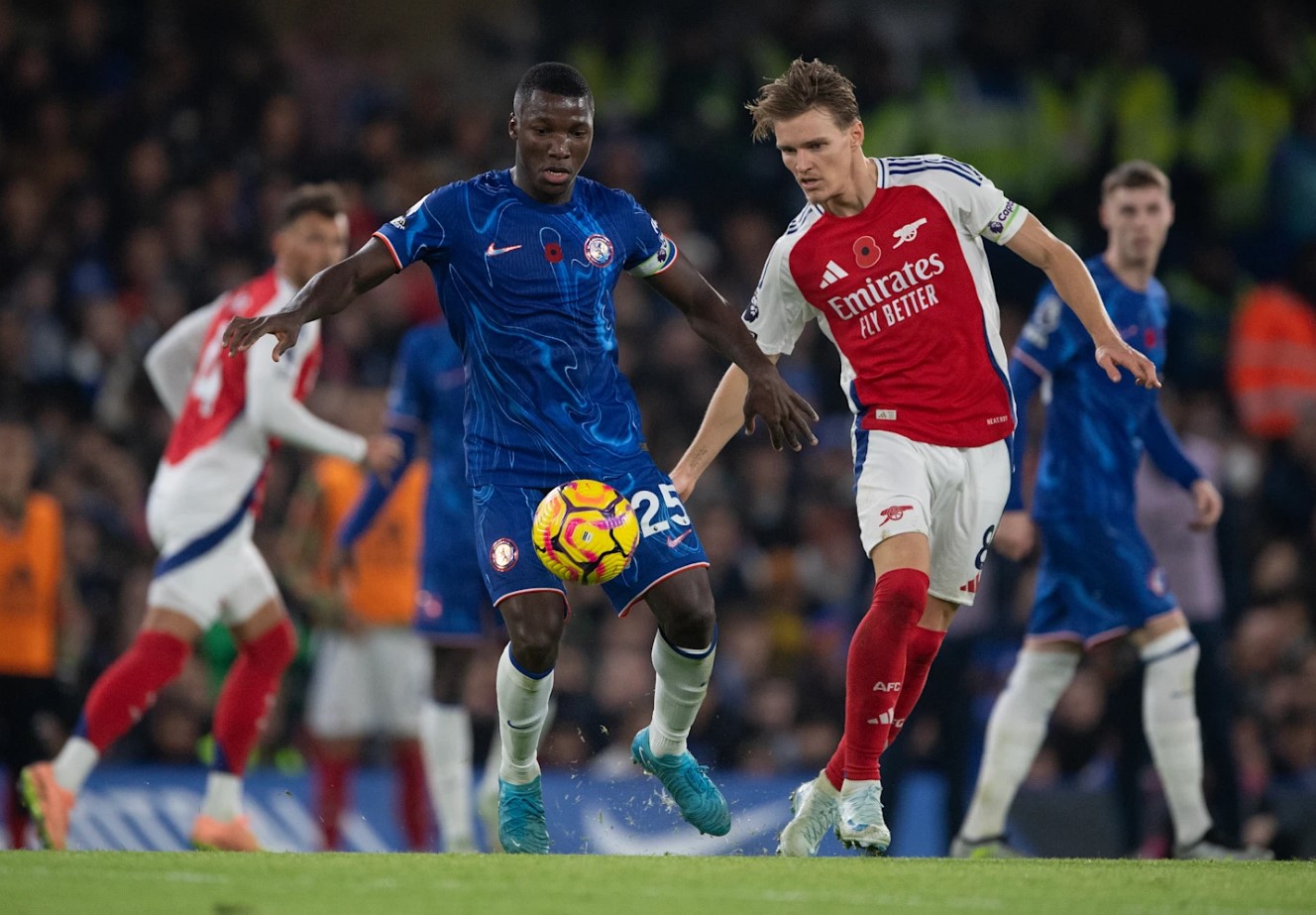 Gol Kai Havertz saat Arsenal vs Chelsea di Piala Carabao