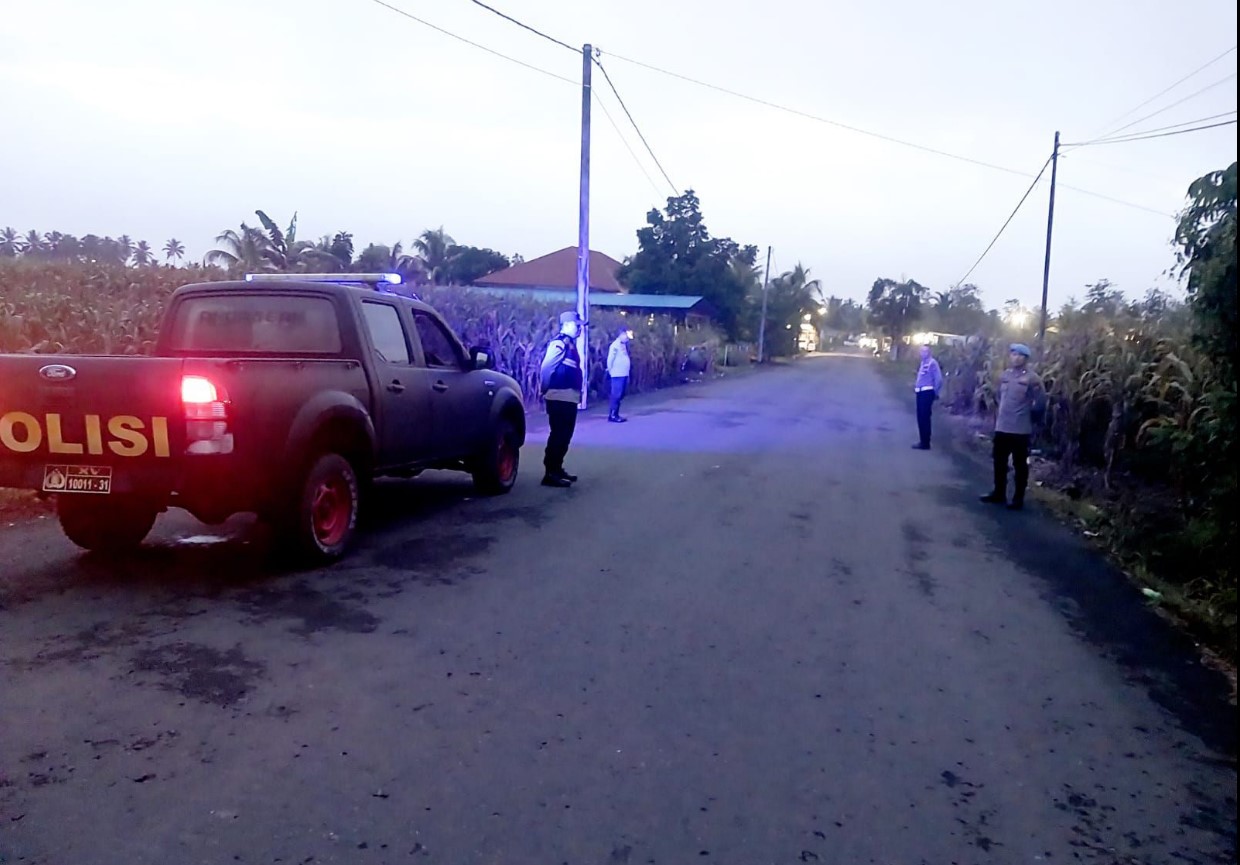 Polisi melakukan patroli subuh dan membubarkan balap liar di Jalan AKD Kotamobagu