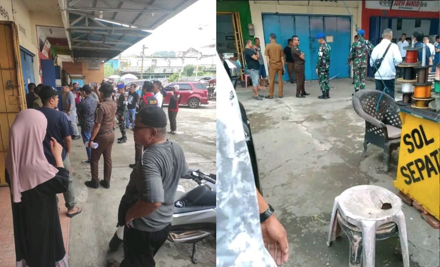 Tim Kejati Sulut melakukan penggeledahan toko emas di Pasar Kotamobagu